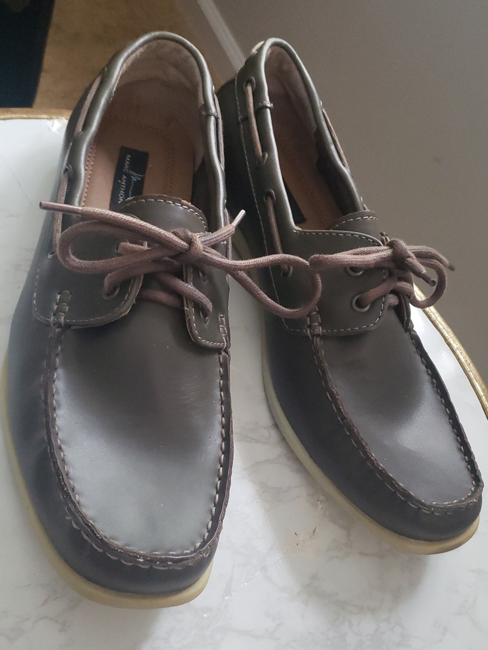 MARC ANTHONY Maascot  Grayish Brown Slip On Loafer Boat Shoes